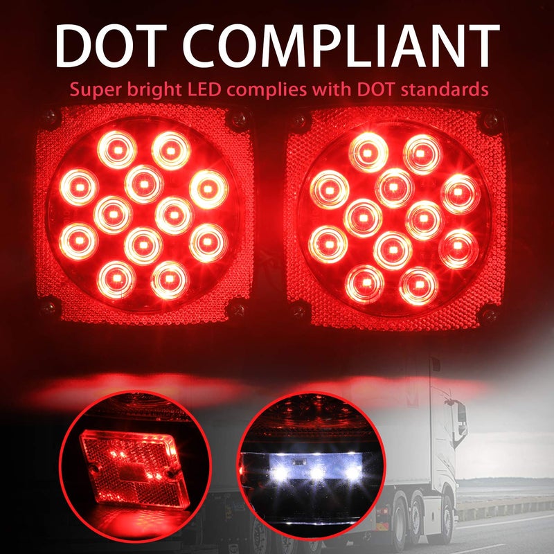 Wellmax 12V LED Submersible Trailer Lights, Left and Right Trailer Lights for Stop, Turn, and Signal lights, for Under 80 Inch Boat Trailers, Truck, and RV - Image 2